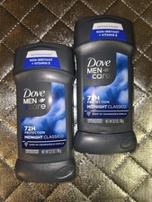 Dove Antiperspirant Deodorant Stick for Men Midnight Classico, 2.7 Oz Lot Of 2