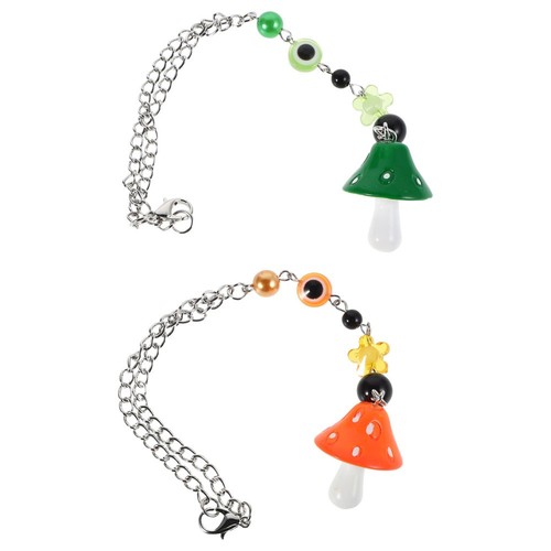 2 szt. Grzyb -zawieszka ozdoba Telefon Kwiatowy telefon Charm - Zdjęcie 7 z 12