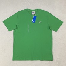 Adidas Trefoil Essentials Men s Green Tee L Street Wear NWT MSRP 30