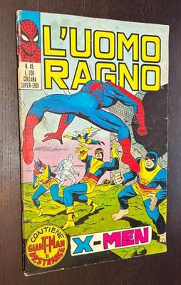 L'UOMO RAGNO #45 / AMAZING SPIDER MAN (Italy 1972) -- The X-Men -- VG+
