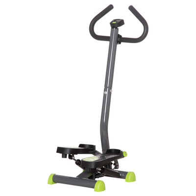 Stepper Grey Steel Home Twister Stepper mit LCD, zwei große rutschfeste Stufen 108 cm