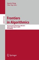 Jianxin Wang (U. A.) | Frontiers in Algorithmics | Taschenbuch | Englisch (2015)