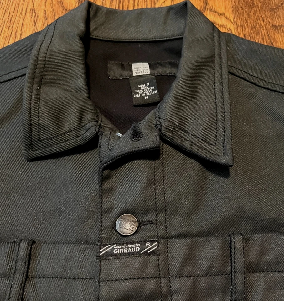 Marithe Francois Girbaud Jacket Womens Medium Denim Black Y2K Streetwear Jeans - image 3 of 3