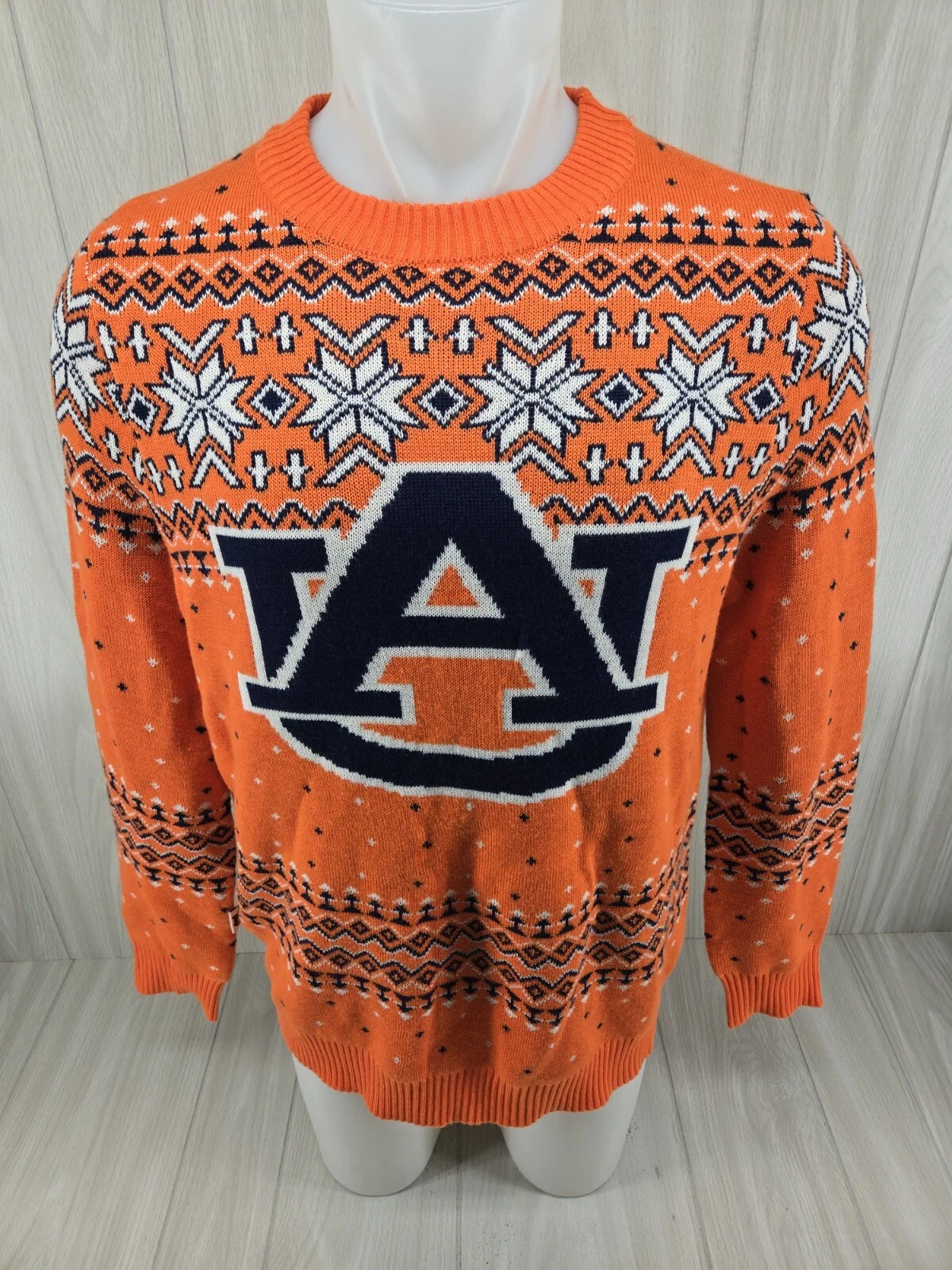 Auburn Tigers UA Christmas Holiday Sweater Size Large Campus Specialties