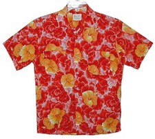 Sz M Vin 60s POLYNESIAN Hawaiian Aloha Shirt Cotton EVERGLAZE MINICARE 2 Pocket