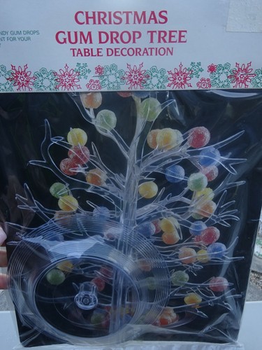 Holiday Tidbit Gumdrop Tree Plastic Clear Acrylic Server Stand NEW IN PACKAGE