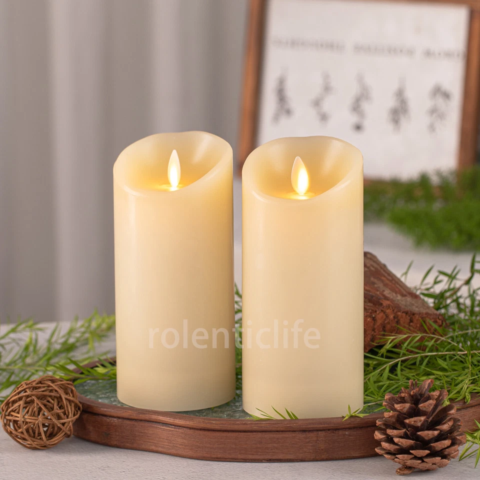 Беспламенные восковые свечи Luminara без запаха с дистанционно движущимся фитильным столбом 3x6,5  - Изображение 2 из 4