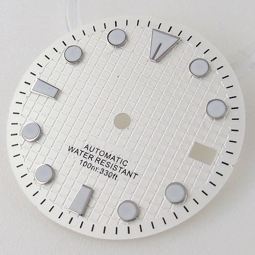 Reloj 29mm Estéril Blanco Mar Azul Sunburst Cuadrante Ajuste Japón NH35 NH36 Movimiento - Imagen 8 de 12