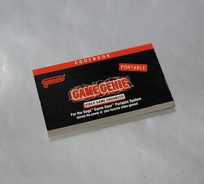 Sega Game Gear Game Genie Code Book By Galoob A+