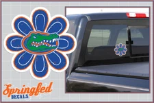 Florida Gators GATOR HEAD FLOWER #2 Vinyl Decal UF Car Truck Sticker