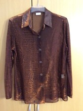 Maria Bellesi Damenbluse, Damenhemd, Oberteil Gr. 38 40 Abendbluse