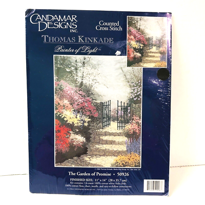 Candamar Designs Thomas Kinkade Garden Of Promise Cross Stitch Kit
