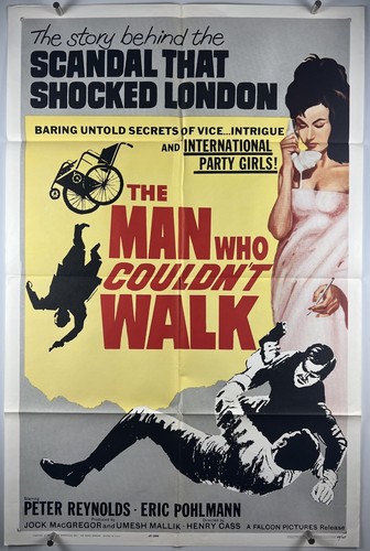MAN WHO COULDN'T WALK Movie Poster (VeryFine) 1SH '64 British Sex Scandals 24203