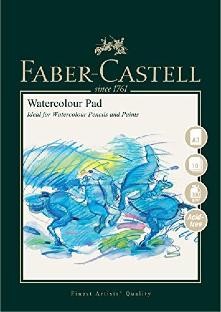 (TG. A3) Faber-Castell Blocco per acquerelli A3, Bianco - NUOVO