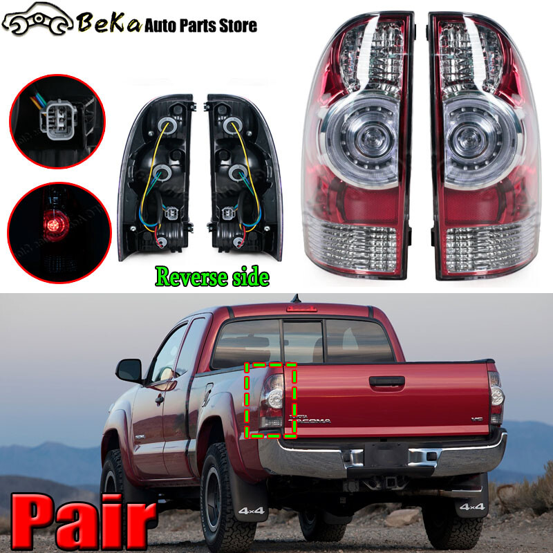 Red Pair Side Rear Tail Light Brake Lamp For Toyota Tacoma Pickup 2005-2015 - Foto 5