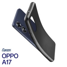 Black Matte Soft TPU Gel Jelly Slim Rubber Case Cover For Oppo A17