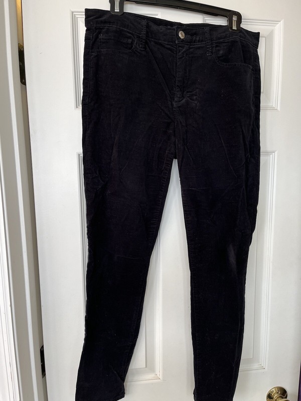 3 Pair Gap Pants Womens 10R Skinny Velvet In Black, Eggplant And Rosewood