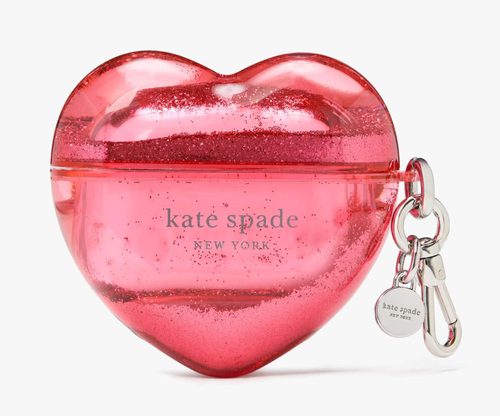 Kate Spade Key To My Heart Liquid Glitter Airpods Pro Gen 2 Case Bag Charm ~NIB~ - Picture 5 of 5