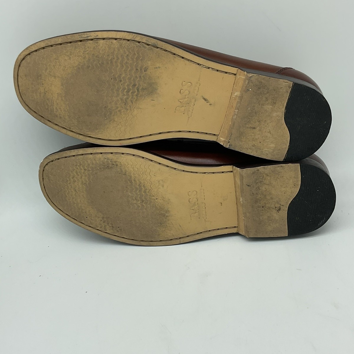 Bass Mens Bellagio Dress Loafers 10M Leather Brown Woven 