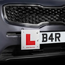 Car Clip On L Plate Learner Driver Plate Fits 110mm Number Plate