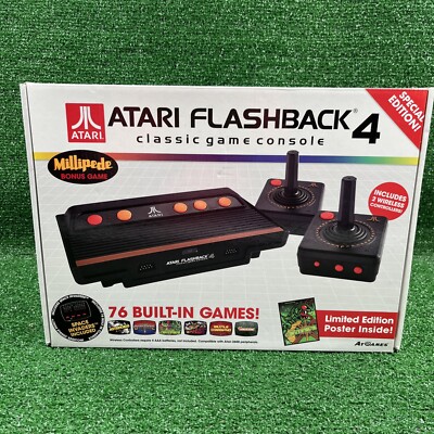 Atari Flashback 4 Classic Game Console Special Edition 76 Games In Box No Poster