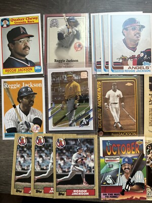Reggie Jackson Lot (32) 1993 UpperDeck Mr. October, 1986 Sportsflics Triple