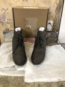 faux suede wedge booties