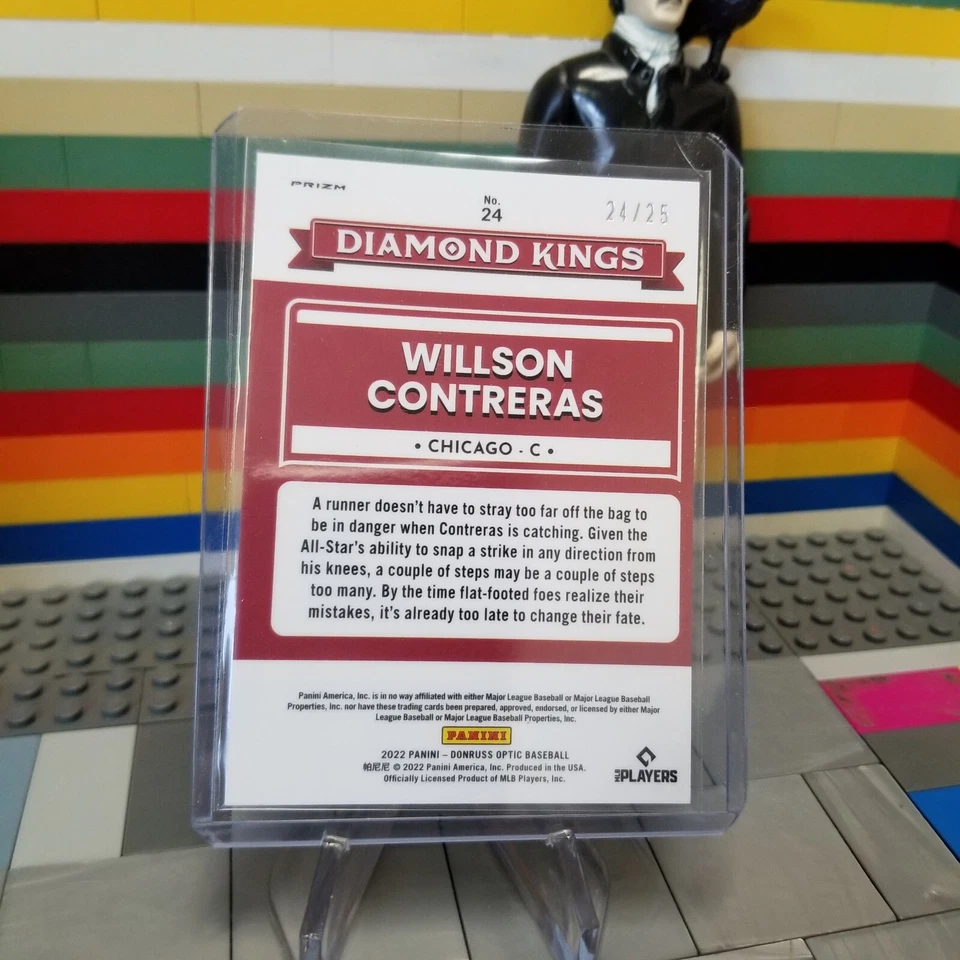 2022 Donruss Optic Willson Contreras Black Prizm Diamond Kings #/25 Cubs - Image 2 of 2