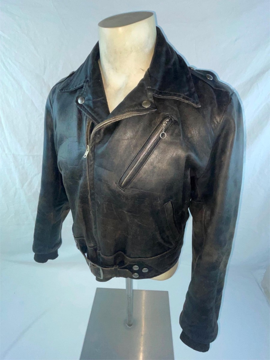 【80's〜 Sears】\"Single riders jacket\" Vintage 80s Black Sears Leather Biker Jacket (L) – Rebalance