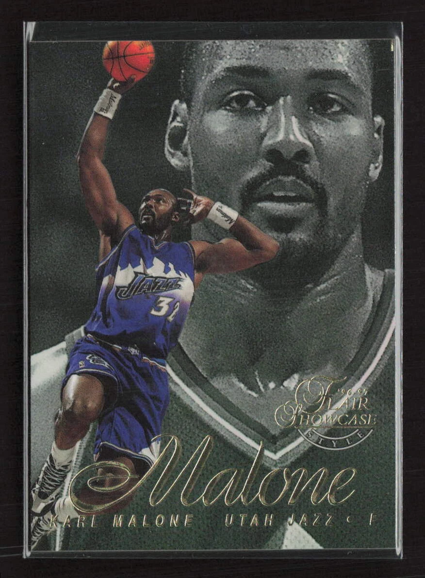 1996-97 Flair Showcase #28 Karl Malone Row 2 Style