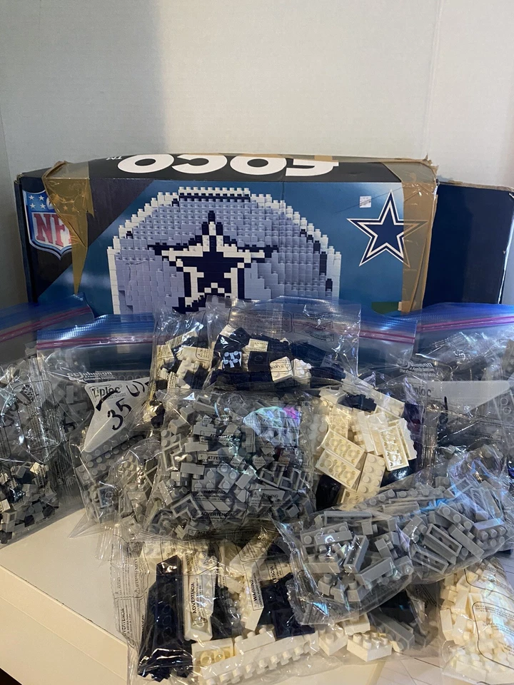 Juego de bloques de juguete de construcción Dallas Cowboys NFL 3D BRXLZ FOCO - ¡Completo! Foto 4 de 4