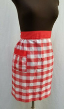Vintage 1950's Red and White Checked Apron - EUC