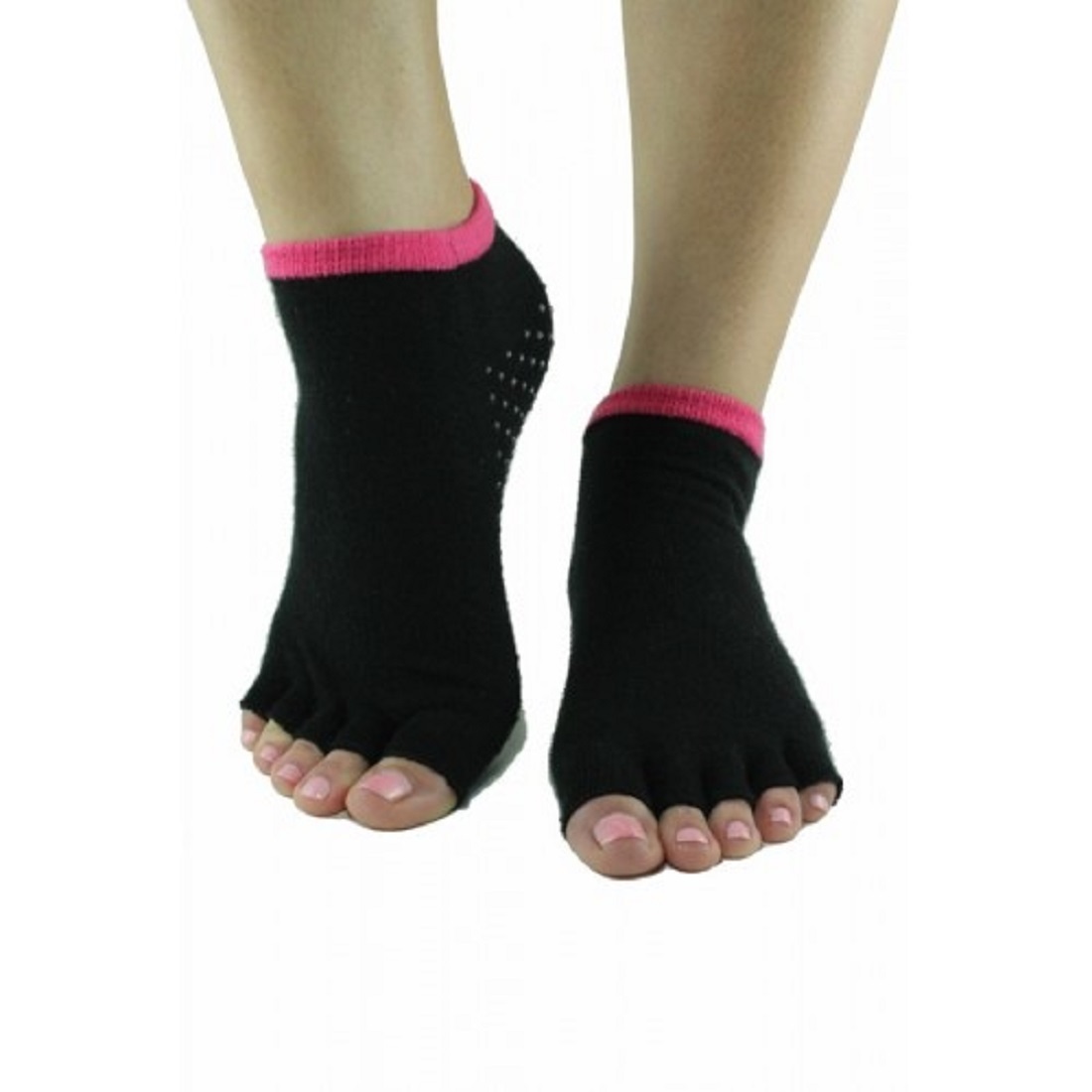 Toezies The Original 1/2 Toe Socks for Yoga Pilates Pink Lipz