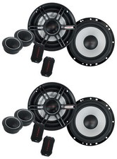 (2) Pairs Crunch 300 Watt CS65C 6.5" Car Audio Component Speakers 6 1/2" Inch