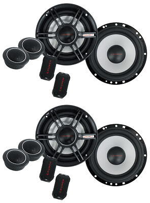 (2) Pairs Crunch 300 Watt CS65C 6.5'' Car Audio Component Speakers 6 1/2'' Inch