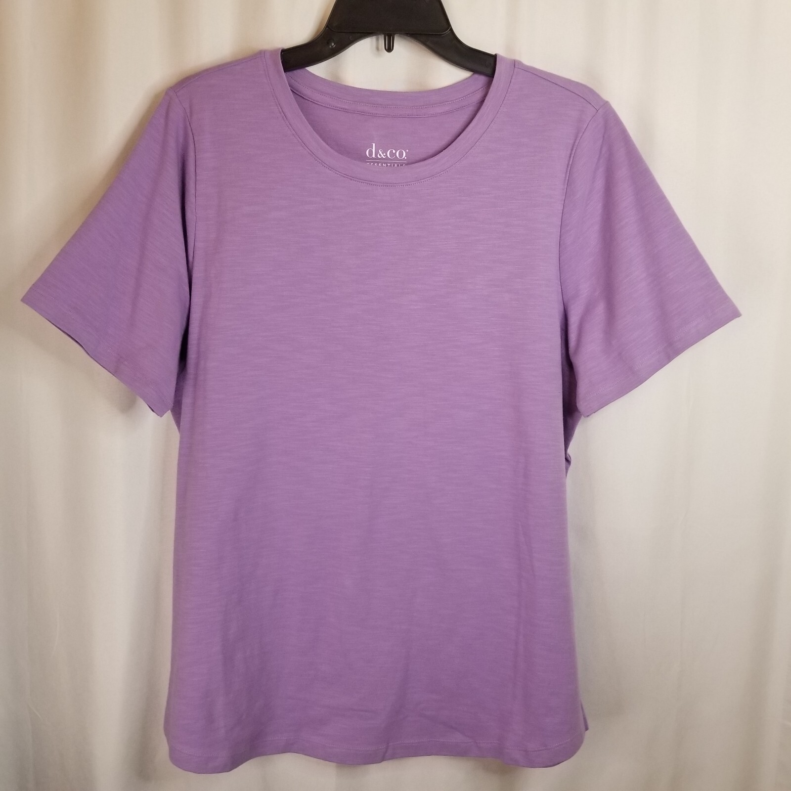Isaac Mizrahi Live Essentials Women's Top Light Purple Short Sleeve Size XL