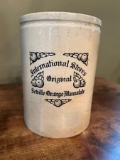 international stores seville orange marmalade antique english advertising pot 2#