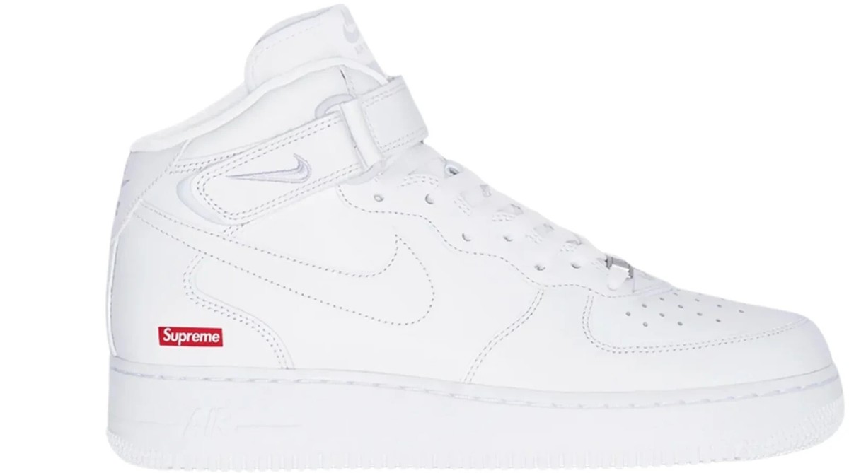 Supreme x Air Force 1 Mid 'Box Logo - Triple White' FZ8784 Supreme x Air Force 1 Mid 'Box Logo - Triple White' FZ8784