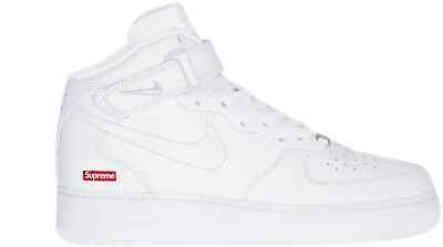 Supreme x Air Force 1 Mid 'Box Logo - Triple White' FZ8784 Supreme x Air Force 1 Mid 'Box Logo - Triple White' FZ8784