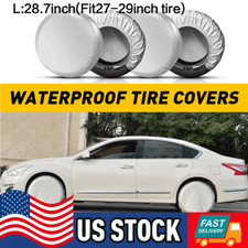 Silver Waterproof Tire Cover Wheel Tyre Rv Trailer Camper Sun Protector 27-29