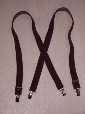 Men's Suspenders - Strong Stainless Clips and Nylon Teeth, Many Colors, USA Made