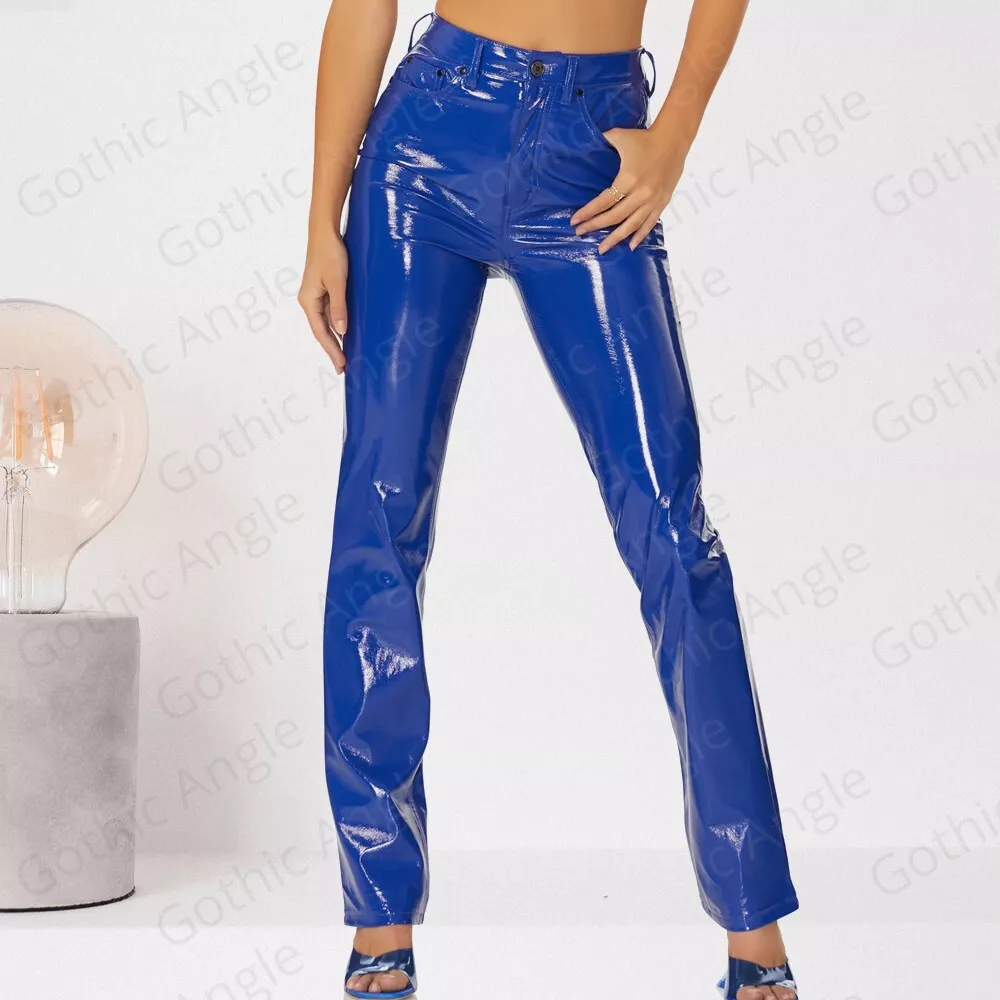 Women Pant PVC Vinyl Pants Heston Straight Leg SKINNY PANTS Women