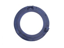 Rustic Blue Aluminum Deluxe Class Decorative Ship Porthole Mirror 12"