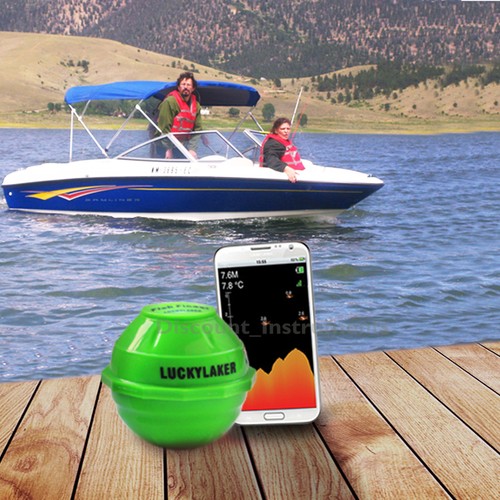 FF-916 Lucky WIFI Portable Fish Finder Water Temperature Iphone IOS & Android - Picture 4 of 12