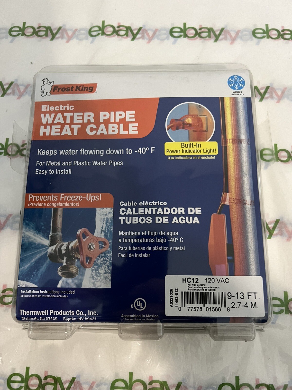 Frost King Electric Water Pipe Heat Cable 913ft eBay