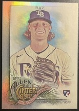 SHANE BAZ RC Silver Portrait Hot Box Foil 2022 Topps Allen & Ginter #7 Rays