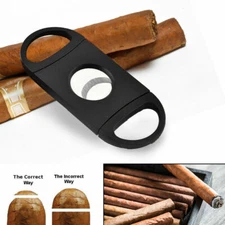 Cigar Cutter Stainless Steel Double Blade Guillotine Knife Pocket Cutter