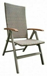 BWare Aluminium Polyrattan Klappstuhl Gartenstuhl Hochlehner Stühle