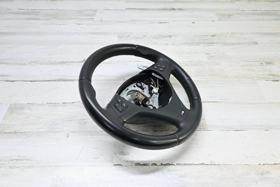 08-13 Volante deportivo BMW E90 E92 E93 M3 DCT con palancas de cambio cuero OEM* Foto 3 de 4