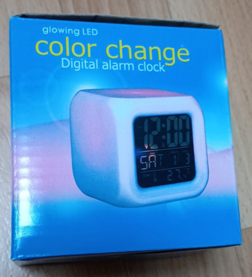 Moodi Care LED Color Change Alarm Clock Digital Wecker LCD Gadget Fun neu OVP